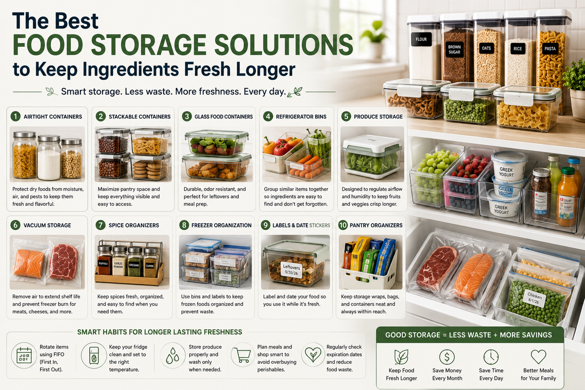 The Best Food Storage Solutions to Keep Ingredients Fresh Longer
