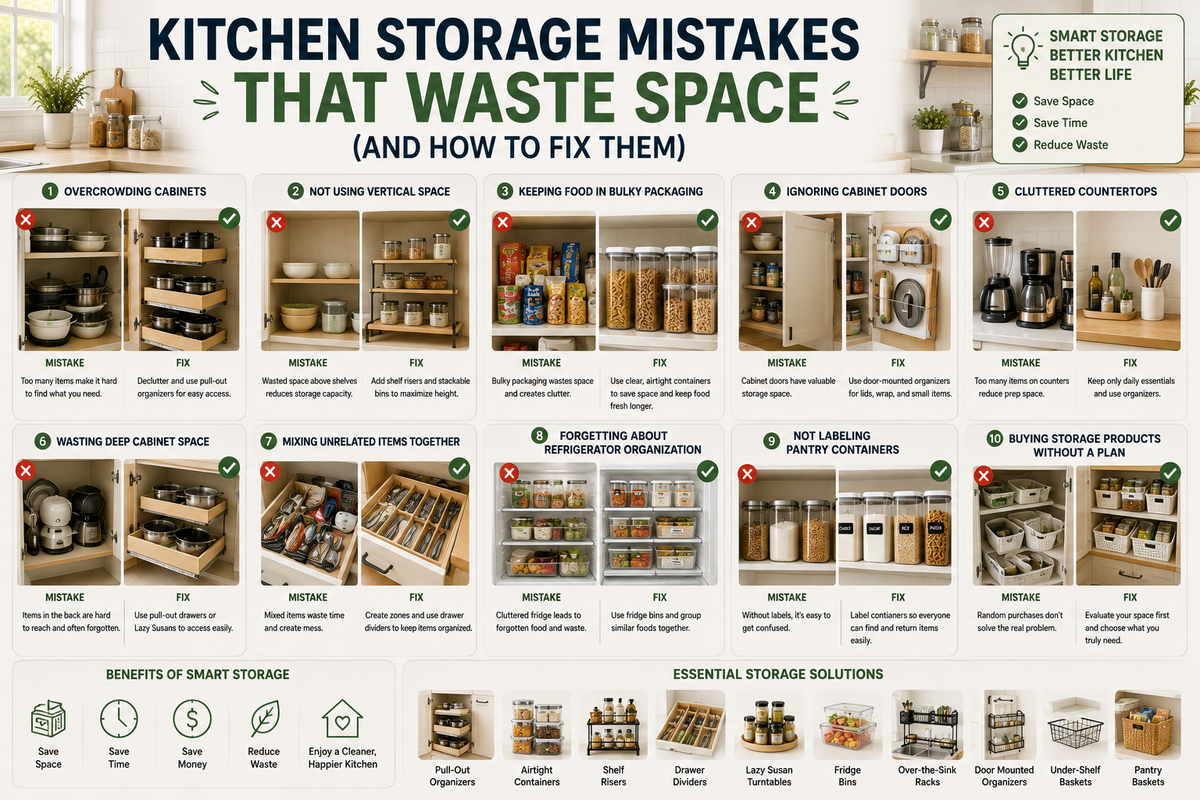 Kitchen Storage Mistakes That Waste Space (And How to Fix Them)