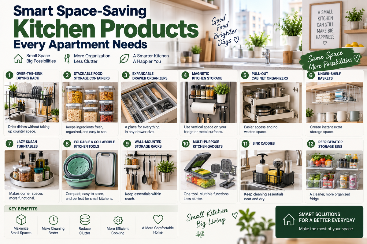 Smart Space-Saving Kitchen Products Every Apartment Needs