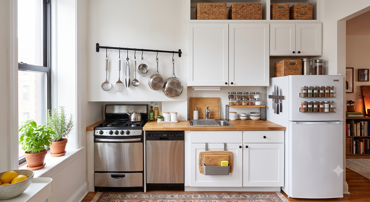 5 Clever Ways to Maximize Vertical Space in a Tiny Apartment Kitchen