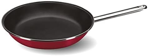 Vasconia Elegance 10-Piece Cookware Set for Most Stove Tops - Dishwasher, Grill & Oven Safe up to 480℉ (Enamel on Steel) Quick & Even Heat Distribution, Nonstick Interior, Stainless Handles (Dark Red)