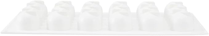Pastry Tek 6 Cavities Flower Mold, 1 Oven-Ready Flower Chocolate Mold - Flexible, Freezable, White Silicone Flower Candy Mold, Easy Release, For Baking - Restaurantware
