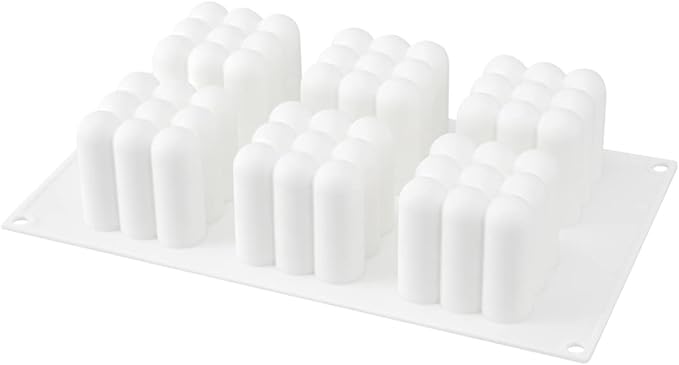 Restaurantware-6 Cavities Pastry & Baking Mold, 1 Oven-Ready 3D Mold - Flexible, Freezable, White Silicone Silicone Mold For Baking, Easy Release, For Chocolate, Cheesecake, Jelly, Or Mousse