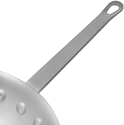 12” Aluminum Frying Pan with Plated Iron Riveted Handle Pan for Restaurants and Cafes Egg Pan Omelet Pans Professional Cookware Commercial Grade Mirror-Finish