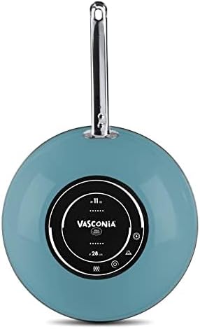 Vasconia Elegance 10-Piece Cookware Set for Most Stove Tops - Dishwasher, Grill & Oven Safe up to 480℉ (Enamel on Steel) Quick & Even Heat Distribution, Nonstick Interior, Stainless Handles (Teal)