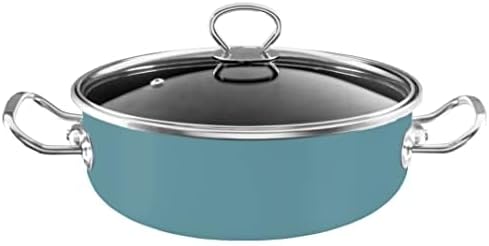 Vasconia Elegance 10-Piece Cookware Set for Most Stove Tops - Dishwasher, Grill & Oven Safe up to 480℉ (Enamel on Steel) Quick & Even Heat Distribution, Nonstick Interior, Stainless Handles (Teal)