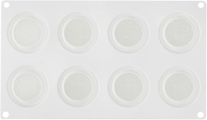 Pastry Tek 8 Cavities Pineapple Molds, 10 Oven-Ready Pineapple Jello Molds - Flexible, Freezable, White Silicone Tropical Fondant Molds, Easy Release, For Baking - Restaurantware