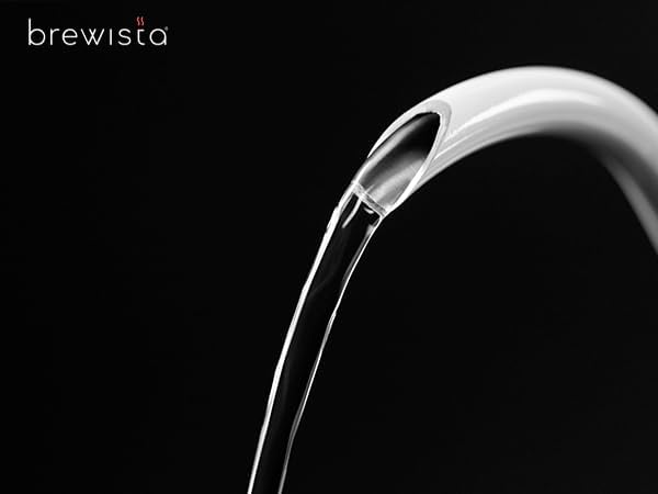 Brewista X Series Electric Gooseneck Kettle, Stainless Steel Water Boiler, Precise Digital Temperature Control, Fast Boiling, Keep Warm, Auto Shut-Off for Pour-Over Coffee & Tea, Home, 0.8L, Black