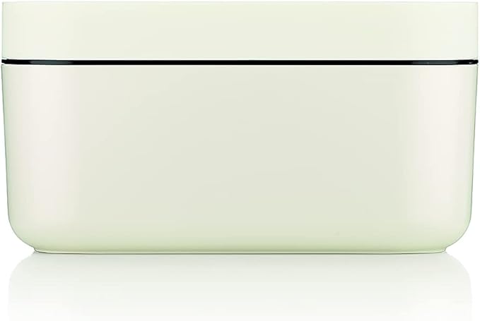 Lékué Ice Box | Ice Cube Tray For Freezer With Lid & Bin | Made With 100 Percent Platinum Silicone | Elegant And Retro Style Ice Cubes | For Cocktails, Ice Tea & Coffee And More | White