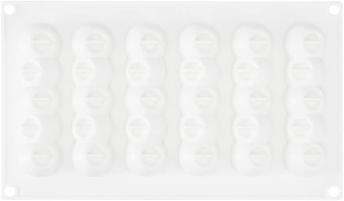 Pastry Tek 6 Cavities Flower Mold, 1 Oven-Ready Flower Chocolate Mold - Flexible, Freezable, White Silicone Flower Candy Mold, Easy Release, For Baking - Restaurantware