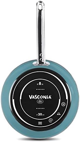 Vasconia Elegance 10-Piece Cookware Set for Most Stove Tops - Dishwasher, Grill & Oven Safe up to 480℉ (Enamel on Steel) Quick & Even Heat Distribution, Nonstick Interior, Stainless Handles (Teal)