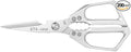 Multi-Purpose Kitchen Shears, SK5 Steel, Black with Protective Cover, Bottle Opener and Nutcracker