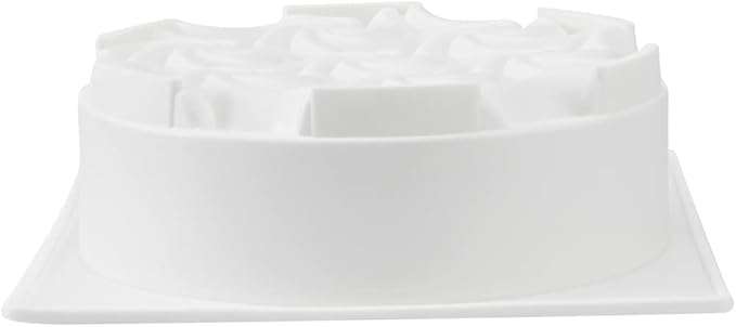 Restaurantware Pastry Tek 6.8 Inch Swirl Cake Pan 1 Oven-Ready Silicone Bundt Cake Pan - Flexible Freezable White Silicone Small Cake Mold Easy Release For Baking Desserts