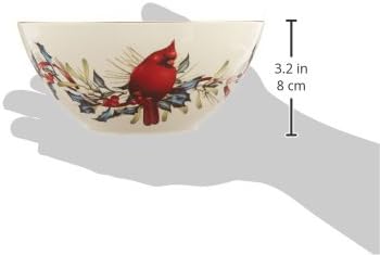 Lenox 847256 Winter Greetings 7" Bowl,Red / Green, Christmas Dinnerware
