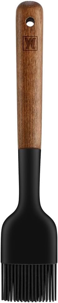 Silicone Cooking Brush with Wooden Handle: Pastry Brush, For Glazing Pastries and Basting Meats, Heat Resistant Cookware, Gentle Head & Bristle Design, BPA Free, Non-slip Grip
