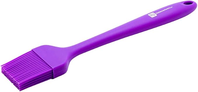 Restaurantware 10.2 Inch Pastry Brush 1 Heat-Resistant Basting Brush - Dishwasher-Safe Hanging Hole Black Silicone Cooking Brush For Spreading Oil Butter Or Sauce