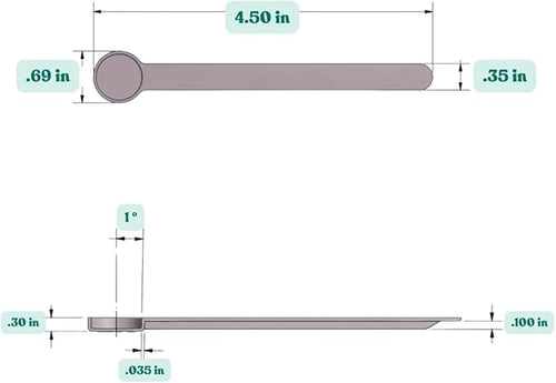 1/4 Teaspoon (1.25 mL) Long Handle Scoop for Measuring Coffee, Pet Food, Grains, Protein, Spices and Other Dry Goods (Pack of 1)