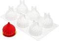 Pastry Tek 6 Cavities Spiral Silicone Mold, 1 Oven-Ready Spiral Mold - Flexible, Freezable, White Silicone Spiral Jello Mold, Easy Release, For Baking - Restaurantware