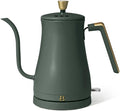 Beautiful 1L Electric Gooseneck Kettle, Precision Pour Spout, 1200W Fast Boil, Auto Shut-Off, Cordless, Stainless Steel, Tea & Coffee Maker with Ergonomic Handle, Thyme Green