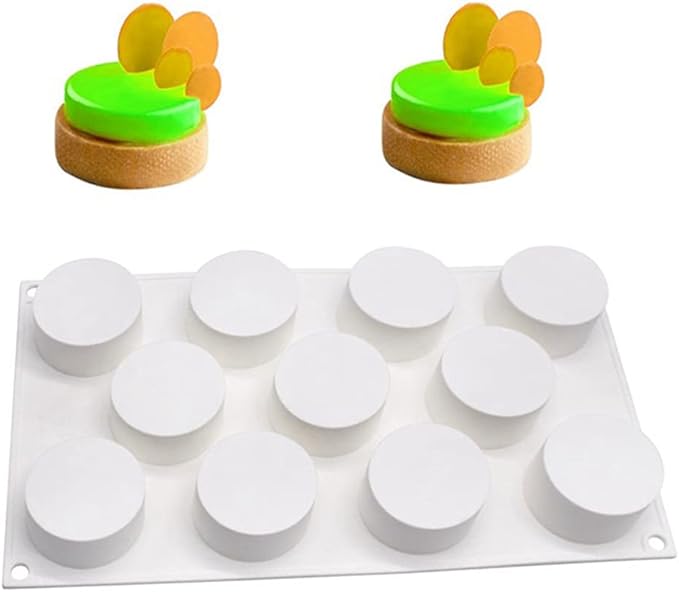 Silicone 11/8/6 Cavity Cylinder Shape Cake Mold For Baking Dessert Ice-Creams Mousse Mould Fondant Decorating Tools (11 Cavity)