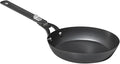 OXO Outdoor Pre-Seasoned Carbon Steel 8" Frying Pan Skillet, Detachable Handle for Easy Storage, Indoor Use, Nonstick with Use, Induction Suitable, Oven & Broiler Safe,Browning, Grill,Sear,Saute,Black