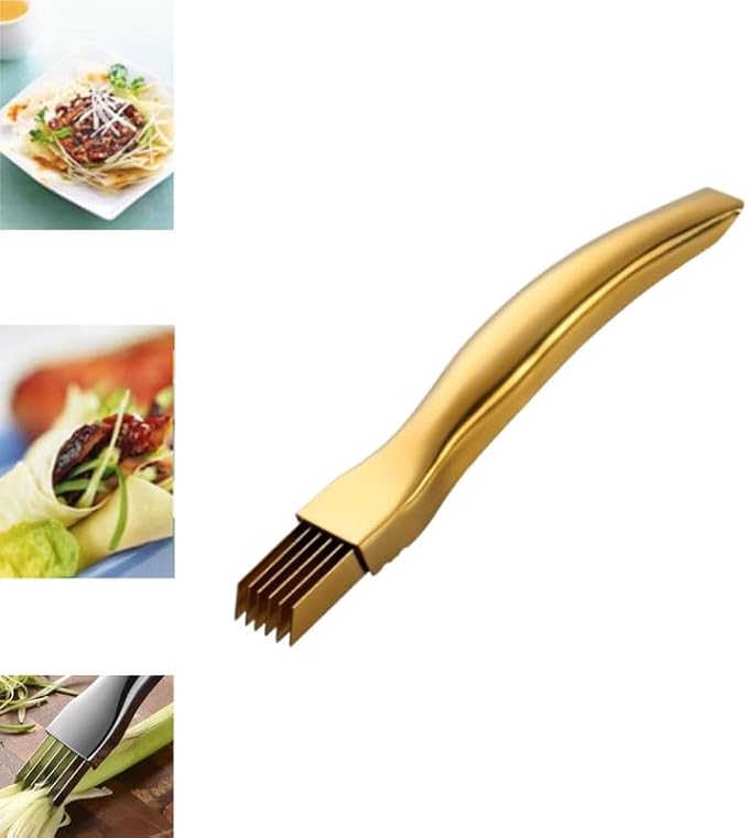 2024 New Shred Silk The Knife, Stainless Steel Chopped Green Onion Knife, Kitchen Vegetable Cutter Sharp Scallion Shredding Cutter Shred Knife Household Multifunctional Food Slicer Gadget