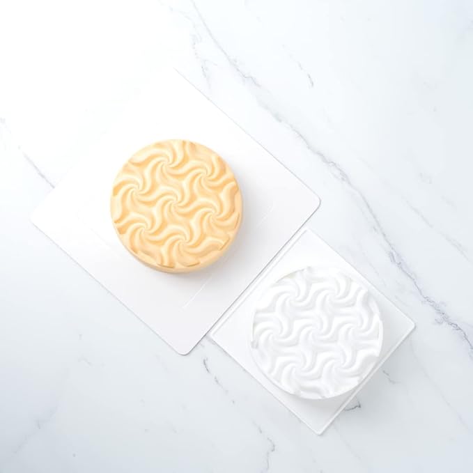 Restaurantware Pastry Tek 6.8 Inch Swirl Cake Pan 1 Oven-Ready Silicone Bundt Cake Pan - Flexible Freezable White Silicone Small Cake Mold Easy Release For Baking Desserts