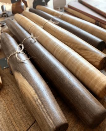 Handmade 20-Inch French Rolling Pin: Tapered Wooden Rolling Pin for Dough, Pastry, Pizza, and Tortilla. Crafted in Kentucky from Maple Wood. Perfect for Baking Enthusiasts.