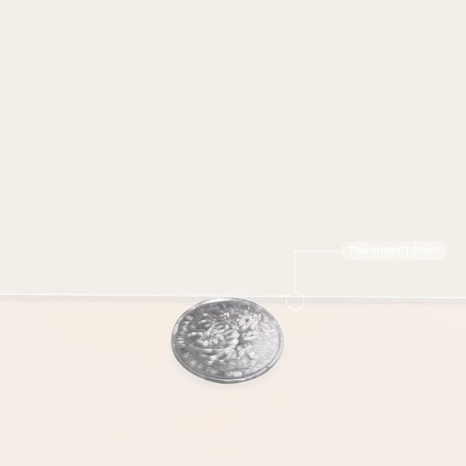 Leather Dresser Cover,1.8mm Thick,12x40 Inch,Dresser Protector Top,Dresser Top Protector,Dresser Cover Top,Dresser Top Cover,Dresser Cover Top for Bedroom.(White+White,12x40)