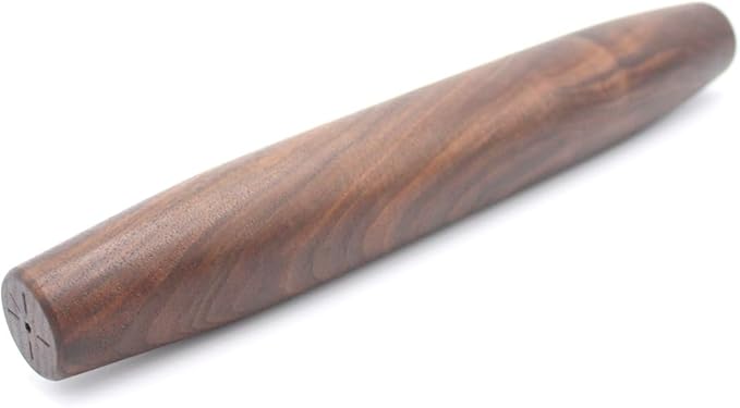 Handmade 12" Walnut French Rolling Pin for Dough - Tapered Wooden Rolling Pin for Baking, Pizza, Chapati, Tortilla, and More - Crafted in Kentucky