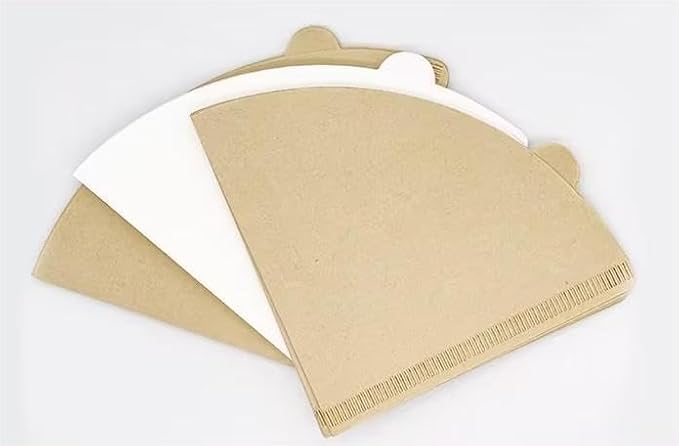 Generic Cone Filters #4 for Coffee Makers - Tear-Resistant Paper, Sustainable Material, 12-Cup Compatibility - Say Goodbye to Coffee Grounds in Your Brew (100, White), G3334