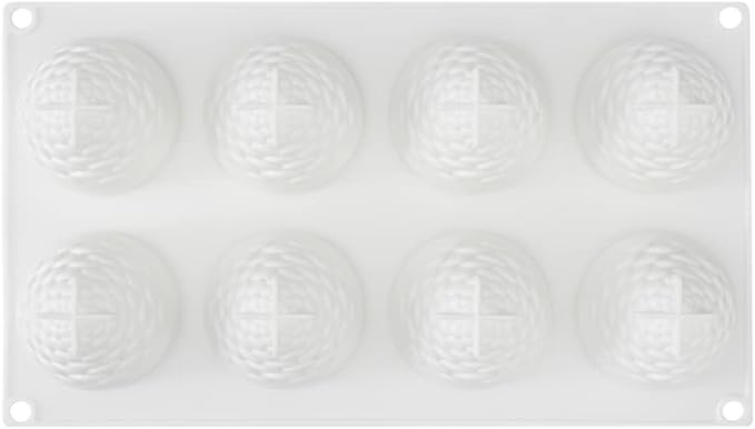 Pastry Tek 8 Cavities Pineapple Molds, 10 Oven-Ready Pineapple Jello Molds - Flexible, Freezable, White Silicone Tropical Fondant Molds, Easy Release, For Baking - Restaurantware