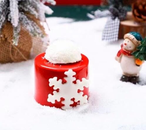 Christmas Silicone Molds Snowflake Molds Xmas Fondant Chocolate Candy Cake Molds Christmas Snowman Tree Snowflake Holly Leaves Santa Claus Baking Molds for Party Cake Decor