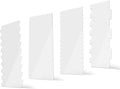 4PCS Acrylic Cake Scraper Set, Clear Cake Smoother for Icing, Food-Grade Acrylic Cake Frosting Smoother, Icing Scraper & Frosting Scraper Tools for Cream Cake Decorating