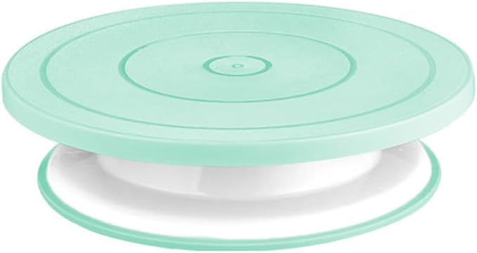 Cake Decorating Turntable,Cake Decorating Supplies With Decorating Comb/Icing Smoother(3pcs),2 Icing Spatula With Sided & Angled … (Green/6pcs)