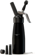 Professional Cream Whipper – 500ml Aluminum Cream Dispenser with Silicone Grip – Durable Cream Maker with 6 Decorating Nozzles & 2 Cleaning Brushes