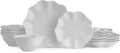 Portmeirion Sophie Conran Floret 12 Piece Dinnerware Set | Service for 4 | Elegant Dinnerware Serving Plates | Appetizer, Buffet, Dinner, and Lunch Plates | Dishwasher Safe – Dove Gray