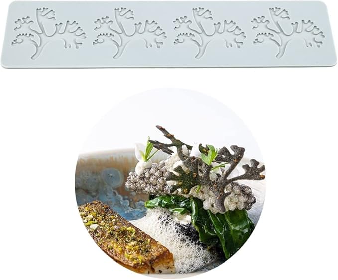 Silicone Molds 3D Hollow Leaf Chocolate Molds Honeycomb Bee Candy Mold Flower Pattern Fondant Mold Cake Topper Sugar Craft Decoration (E_Leaf_10.8 * 2.4 * 0.12inch)