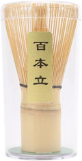 Matcha Whisk Holder Matcha Chasen Whisk Stand Ceramic Holder fit for Traditional Japanese Tea Ceremony Starter Matcha Tools Bowl (Yellow bamboo whisk)