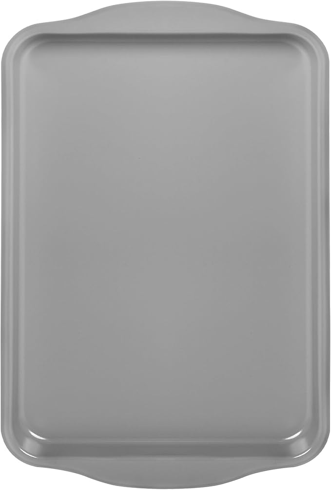 15-Inch Baking Sheet Pan, Non-Stick Jelly Roll Carbon Steel Naturally Slick Ceramic Coating Rimmed Cookie Sheet Pan for Oven Roasting Meat Bread - 15" x 10"