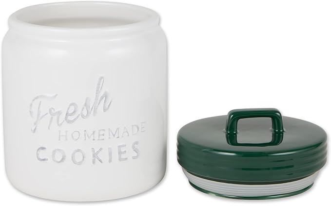 DII Kitchen Accessories Collection Ceramics, Cookie Jar, Dark Green