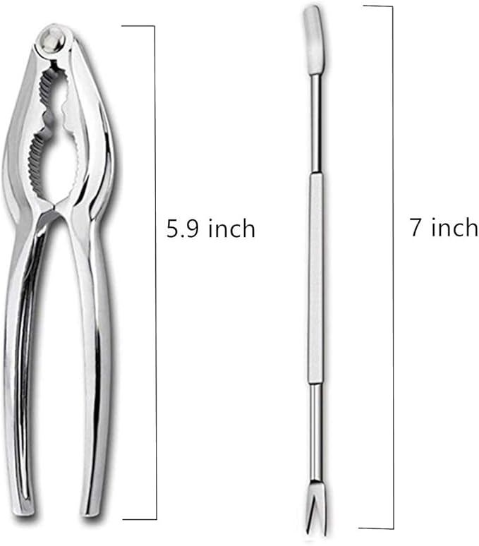 Artcome Seafood Tools Set including 7 Forks and 6 Lobster Crab Crackers Nut Cracker Set