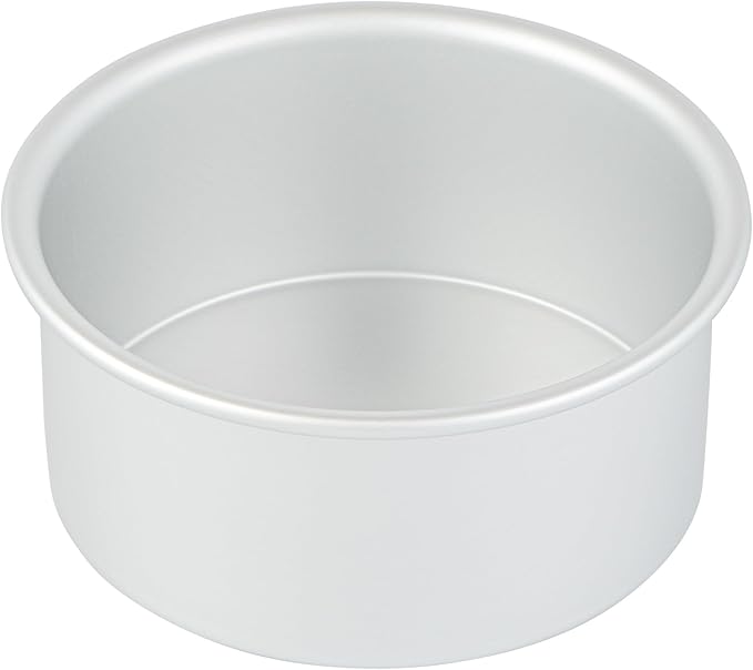 Restaurantware-Met Lux 6 x 3 Inch Straight-Sided Baking Tin, 1 Round Cake Pan - Oven-Ready, Freezable, Anodized Aluminum Round Baking Pan, Greaseproof, For Layer Birthday Cake