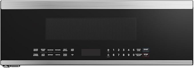 Midea MMO12S3ASTZ Over the Range Oven, 1.2 Cu.ft Slim, Stainless Steel Microwaves, 1000W Heating Power with 400CMF Vent Fan