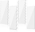 Acrylic Cake Scraper Decorating Contour Comb 9.45 Inch Cake Buttercream Icing Smoother Edge Tool Pastry Cutter Kitchen Baking Tools for DIY Different Shapes of Cake Edges,4 Pieces 7 Styles