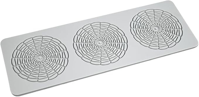 TUKE Tuile Molds Circular Grid Candy Mold Chocolate Candy 3D Hollow Leaf Silicone Mold, Sugar Craft Cake Decoration, Cupcake Top, Polymer Clay (Circular Grid_9.6x3.4x0.12 inch)