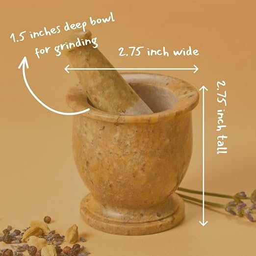 Small & Mini Mortar Pestle Sets, Kitchen Tools, Kitchen Countertop Decor, Grinding, Crushing, Herbs, Garlic, Nuts, Spices, Pills Rustic Style, Handcrafted, Made from Soapstone