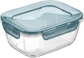 Bormioli Rocco Frigoverre Evolution Collection - 7 x 5.5 Inch Rectangle Container - 1 Liter (33.75oz) - Grey