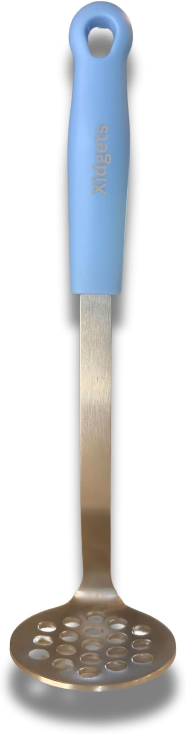 Medium Small Potato masher Egg & Avocado Masher. Sturdy design, comfortable grip, Dishwasher Safe. Stainless steel, lightweight kitchen essential. (Sky Blue)