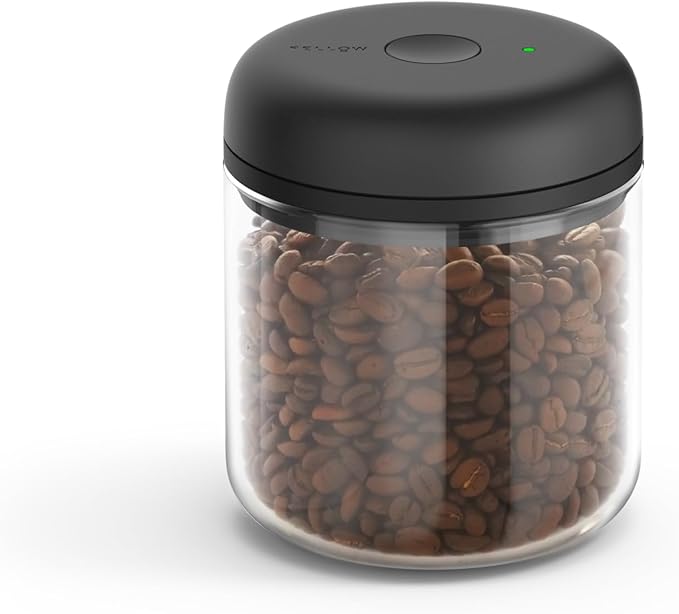Fellow Atmos Electric Vacuum Canister & Storage Container - Airtight Coffee & Food Storage Containers - Coffee Containers - (Clear Glass, 0.7 Liter)